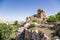 Turkey, Cappadocia. Ruins of the ancient cave monastery in the rocks Open Air Museum Goreme