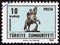 TURKEY - CIRCA 1968: A stamp printed in Turkey shows equestrian statue of Ataturk at Zonguldak, circa 1968.