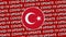 Turkey Circle Flag and Covid-19 Update Titles - 3D Illustration