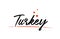 Turkey country typography word text for logo icon design