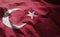 Turkey Flag Rumpled Close Up