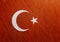 Turkey flag, vintage, retro, scratched