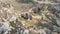 Turkey, Goreme aerial view. Background of Cappadocia landscape. Fairy valley.