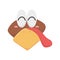 Turkey head cartoon animal icon