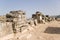 Turkey Hierapolis (Pamukkale). Tombs and sarcophagi in the ancient necropolis