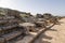 Turkey, Hierapolis (Pamukkale). View of the ancient necropolis