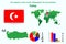 Turkey. Infographics for presentation. All countries of the world