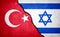 Turkey and Israel conflict concept image