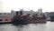 Turkey , Istanbul, 2019 May. A large iron loading ship is in port.
