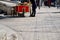 Turkey istanbul. traditional street food sellers who sells corn and chestnuts