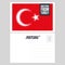 Turkey, Istanbul vector postcard design with Turkish flag