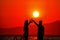 Turkey izmir sunset lovers silhouette heart
