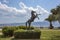 Turkey / Karsiyaka / Bostanli Horse sculpture view. Travel photo