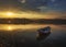 Turkey manisa golmarmara lake boat reflection