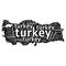 Turkey map with name. isolated white background