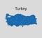 Turkey map, states border map. Vector illustration
