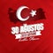 Turkey National Celebration Card, Badge, Banner or Poster Vector Design `30 agustos zafer bayrami kutlu olsun` - English translate