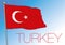 Turkey official flag, vector illustration