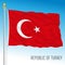 Turkey official national flag, asiatic and european country