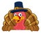 Turkey Pilgrim Hat Thanksgiving Cartoon Character