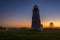 Turkey Point Lighthouse at sunset, at Elk Neck State Park, in Maryland