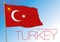 Turkey presidential flag, vector illustration