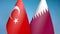 Turkey and Qatar two flags