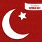 Turkey republic day, background flag half moon star national