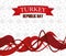 Turkey republic day, inscription background stars