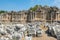 Turkey, Side. The ancient roman Nymphaeum fountain ruins situated in the turkish town of Side. Ruins of anchient city