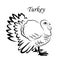 Turkey sketch icon for web, mobile and infographics. Hand drawn turkey icon. Turkey vector icon. T