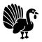 Turkey solid icon. Bird vector illustration isolated on white. Gobbler glyph style design, designed for web and app. Eps