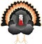 Turkey Standing with Tail Feathers Out, Illustration