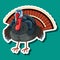 A turkey sticker character