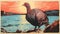 Turkey At Sunset: Hyper-detailed Lithographic Artwork