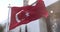 Turkey or Turkish Flag Slow motion seamless loop