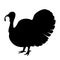 Turkey. Vector black silhouette.