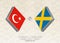 Turkey vs Sweden, League B, Group 2. Europe football competition