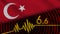 Turkey Wavy Fabric Flag, 6.6 Earthquake, Breaking News, Disaster Concept