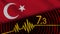 Turkey Wavy Fabric Flag, 7.3 Earthquake, Breaking News, Disaster Concept