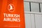 A turkish airlines sign at nice airport