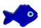 Turkish amulet blue glass fish