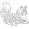Turkish angora cat coloring page