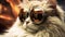 Turkish Angora Cat In Sunglasses: A Creative And Groovy Tribute