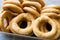 Turkish Bakery Bagel Gevrek Galeta Halka / Round Salty Crackers in Plastic Container or Box.