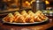 Turkish baklava with pistachios. Selective focus.