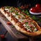 Turkish bread pide, Turkish pizza.