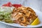 Turkish Chicken Doner Kebab with rice