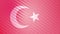Turkish colors, stars and glowing stripes abstract grunge red background. Independence Day seamless motion design.
