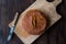 Turkish Cornbread / Misir Ekmegi on wooden surface